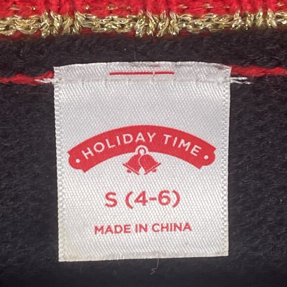 Holiday Time Ugly Christmas Sweater Women's S (4-6) Black Feliz Navidad Tacos - Picture 4 of 8